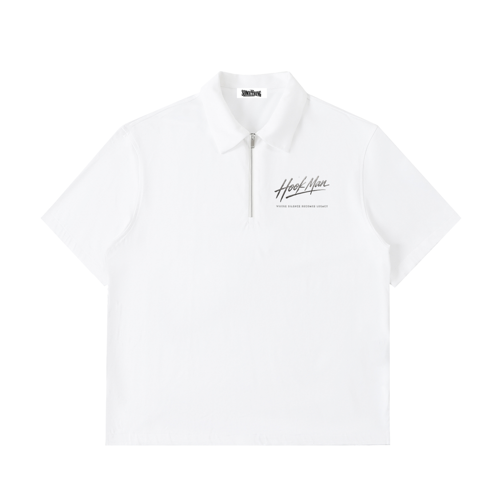 Half-Zip Cotton Polo Shirt