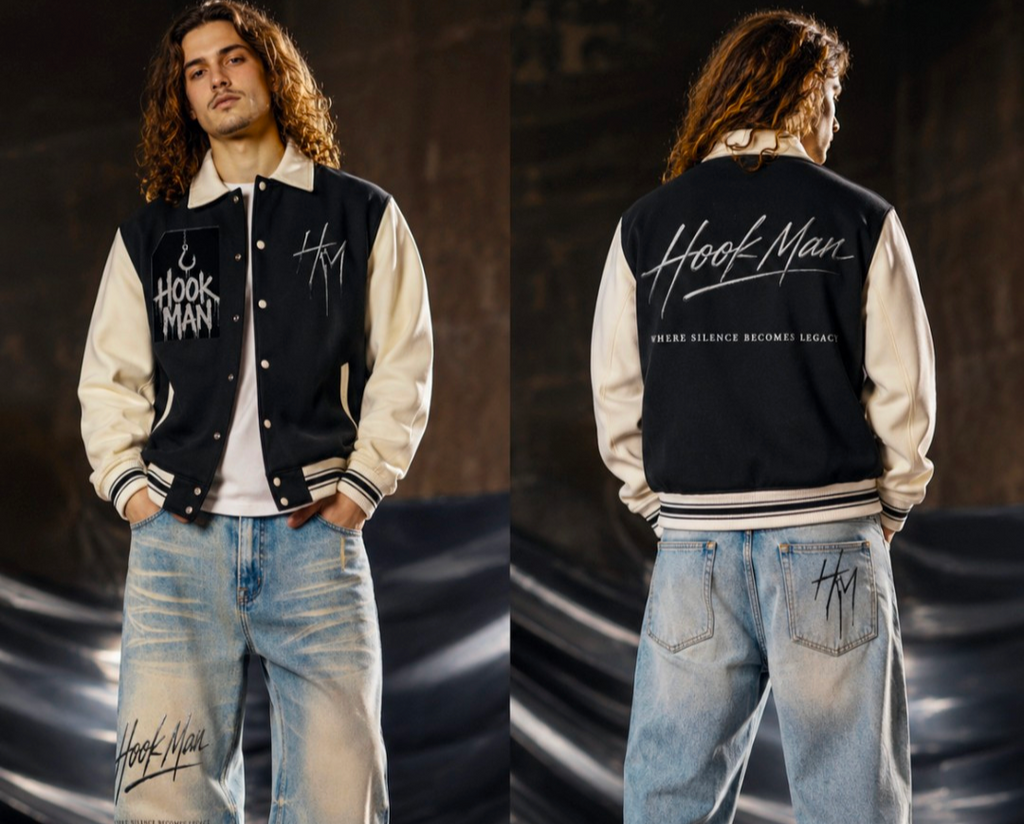 Contrast Raglan Sleeve Baseball Jacket