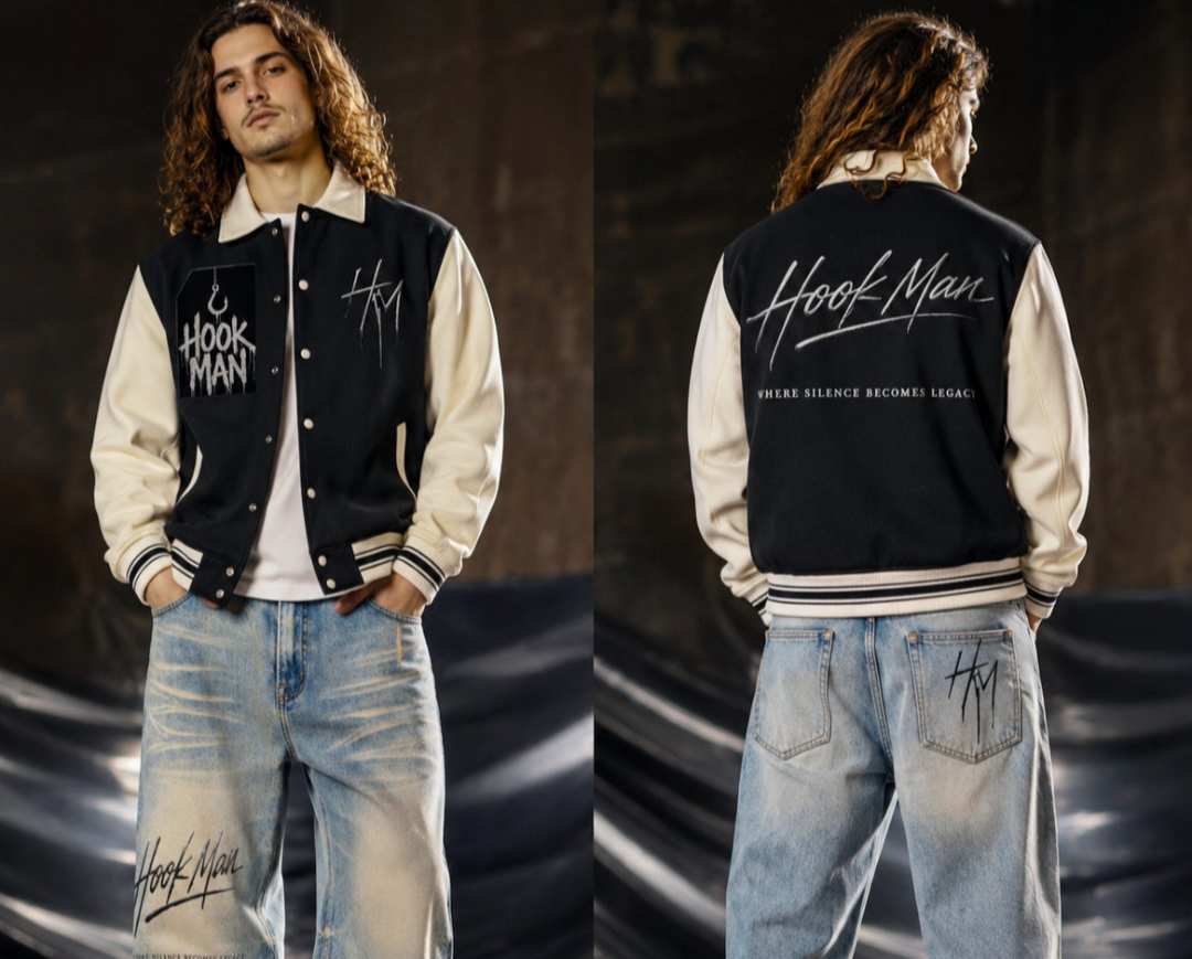 Contrast Raglan Sleeve Baseball Jacket