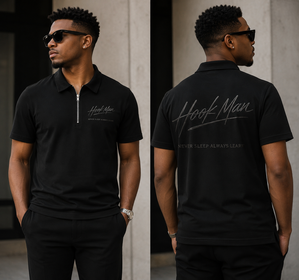 Half-Zip Cotton Polo Shirt