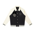 Contrast Raglan Sleeve Baseball Jacket